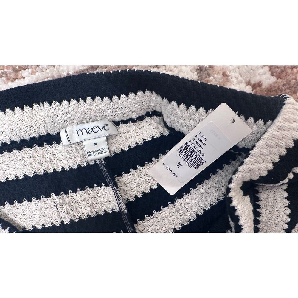 Maeve Anthropologie Black and White Crochet Seaside Set Size Medium New - Picture 9 of 9